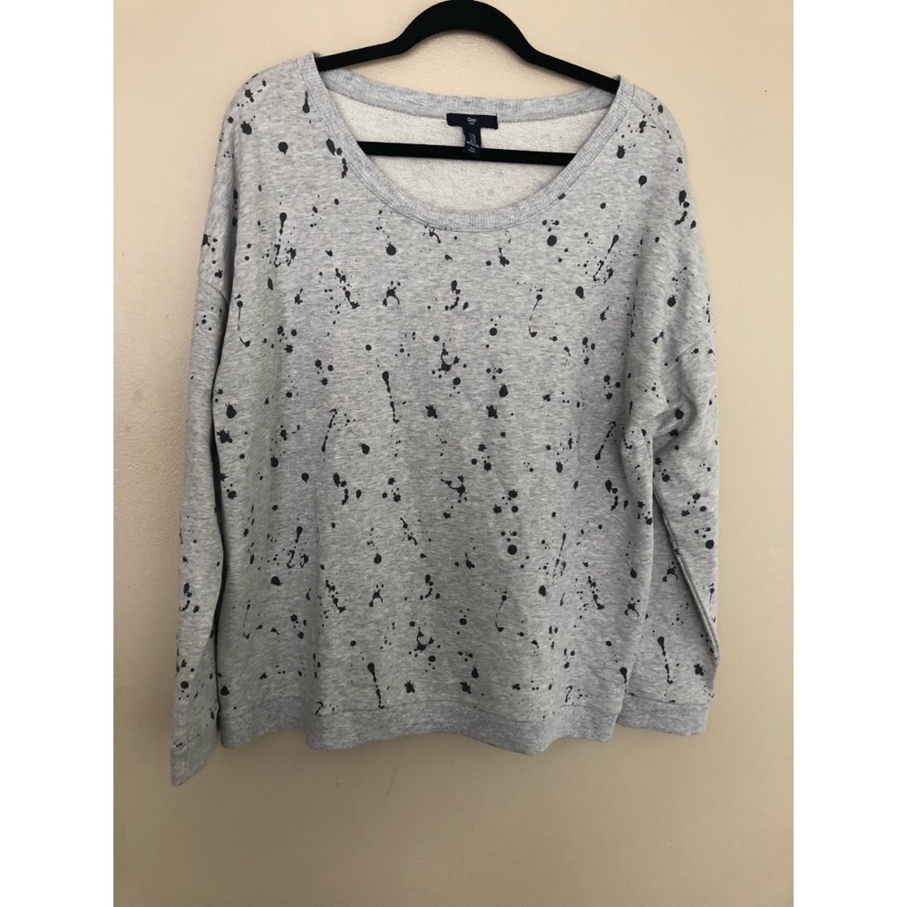 Gap Pullover Splatter Print Crewneck Sweatshirt